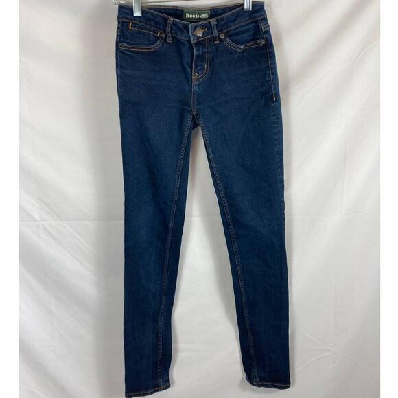 Roots Dark Wash Skinny Jeans size 25 - Picture 1 of 5